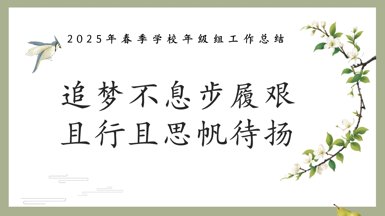2025年春季学校年级组工作总结PPT课件-教务资料网