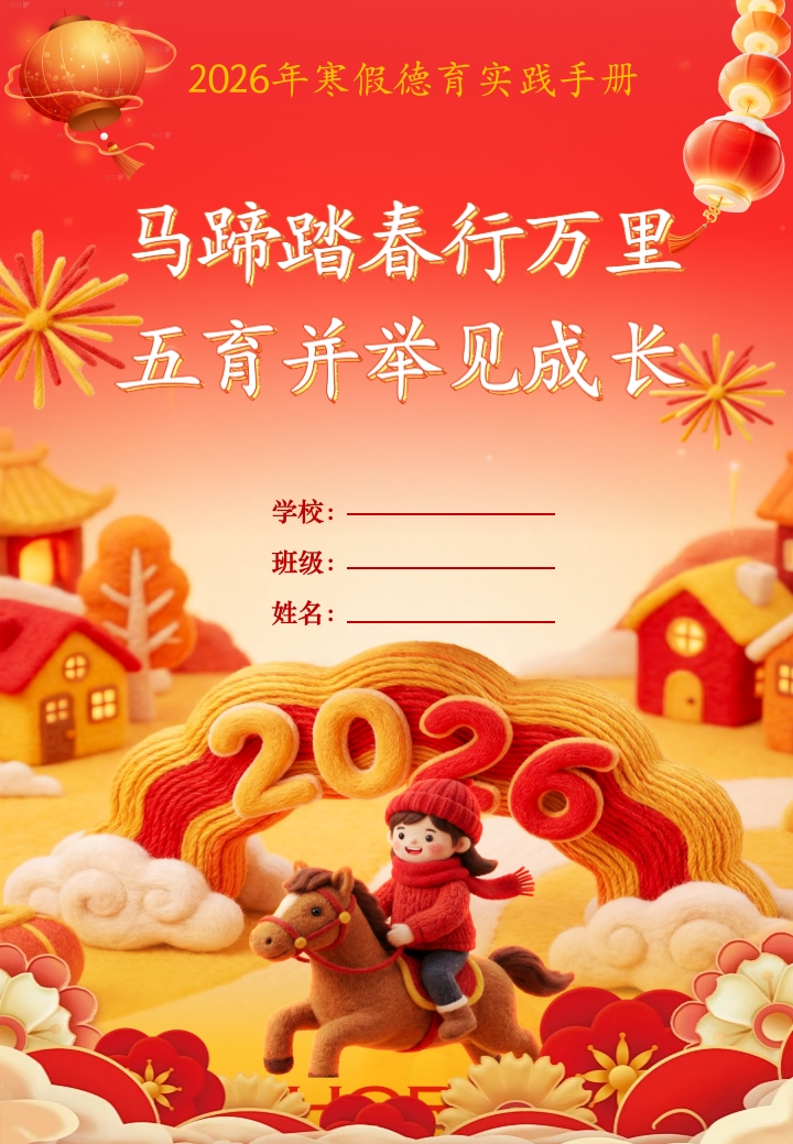 2026年寒假德育实践作业——马蹄踏春行万里，五育并举见成长-教务资料网