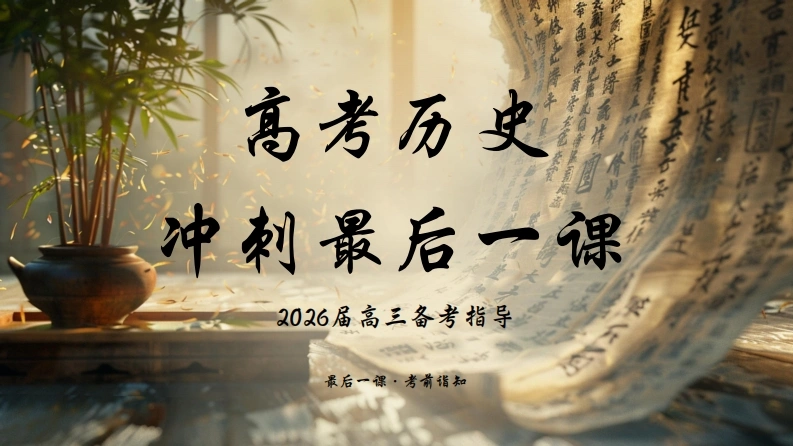 PDF【高三下】【历史】【高考】考前最后一课冲刺主题班会-教务资料网