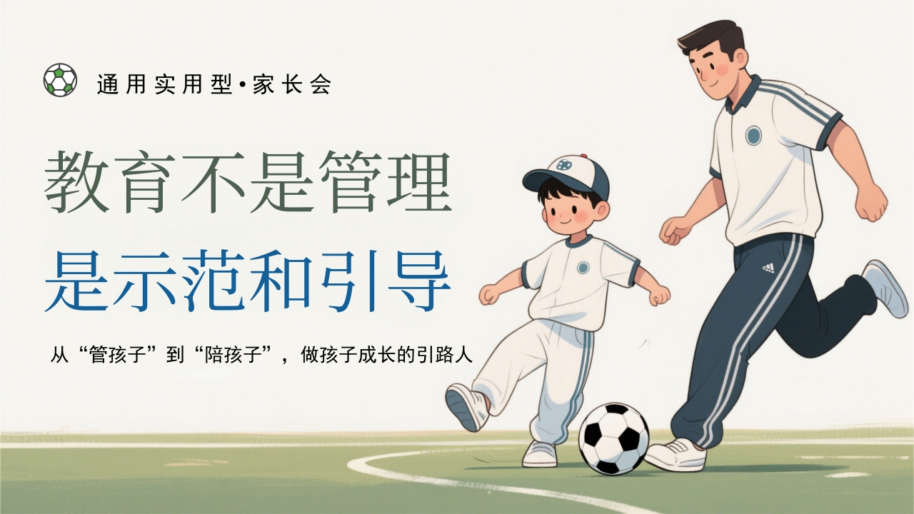 【通用】家长会【教育不是管理，是示范和引导】-教务资料网