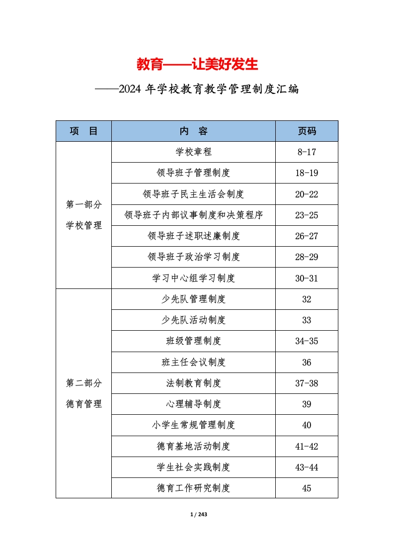 学校教育教学管理全面制度汇编-教务资料网